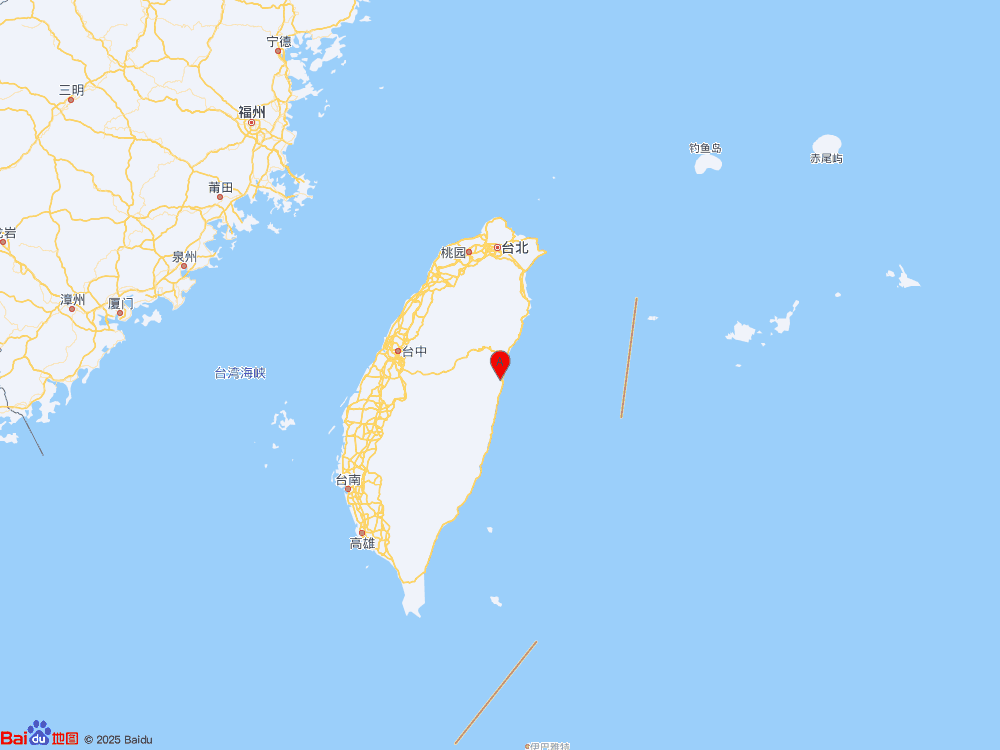 台湾花莲县发生4.5级地震